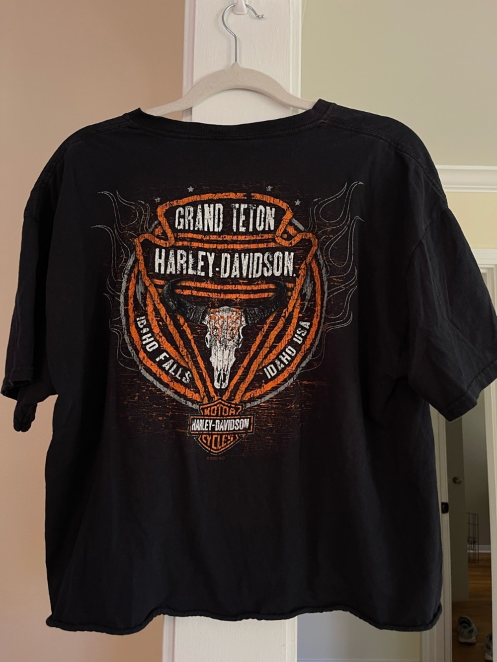 Harley-Davidson Cropped Graphic Tee Black Grand Teton size XL
